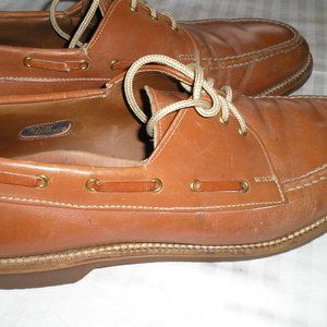 Men's 10.5 A-- Allen Edmonds Tan Deck Boat Shoes excellent used condition